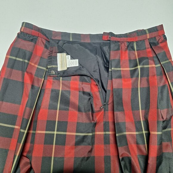 Coldwater Creek A Line Skirt Red Plaid Smooth Lightweight Women 10P Petite Short - Picture 4 of 6